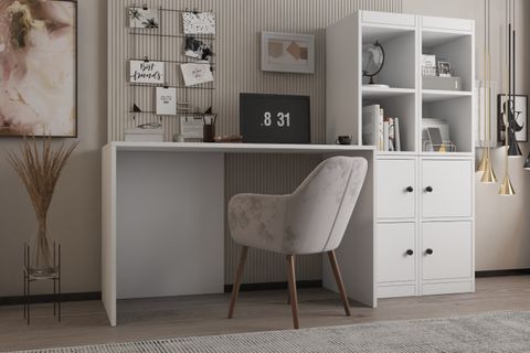 EVA ÇALIŞMA MASASI, 8 RAFLI 4 KAPAKLI