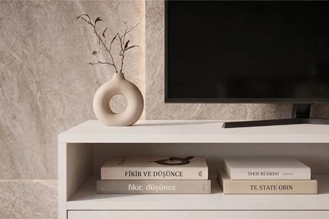 NUR BEYAZ TV ÜNİTESİ, 120 CM