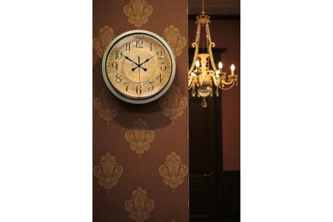 BRONZ NOSTALJİ METAL ESKİTME DUVAR SAATİ 40 CM