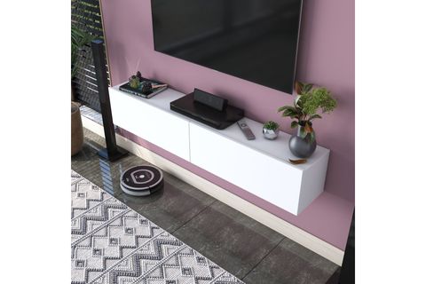 RANİ AA125 DUVARA MONTE TV ÜNİTESİ, 2 KAPAKLI, BEYAZ