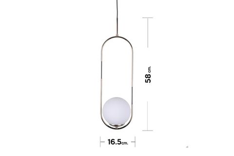 BUBBLE LAMP GÜMÜŞ RENK KAPLAMALI OPAK CAMLI SARKIT