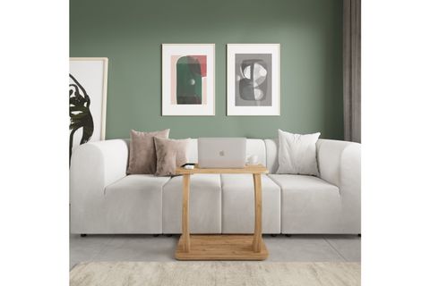 HULK TEKERLEKLİ GENİŞ YAN SEHPA, ÇAM