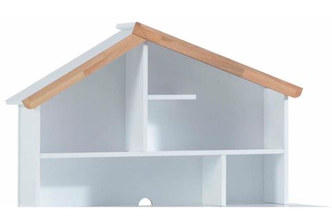 MY HOUSE KIRMIZI KUMAŞLI KALE ÇATILI AHŞAP MONTESSORİ KARYOLA, 90X200, 2