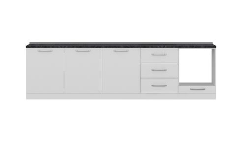 MİNAR 300 CM MUTFAK DOLABI BEYAZ 300-B10-ALT MODÜL