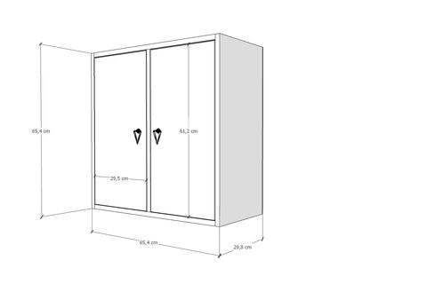 BK ÇOK AMAÇLI DOLAP, 2 KAPAKLI, PNR