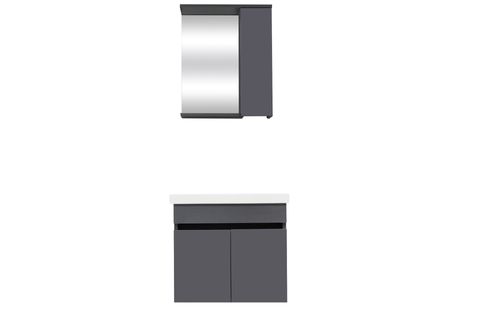 KAREN BANYO ARYA BANYO DOLABI SETİ, 60 CM, MAT ANTRASİT