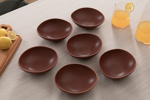 KİTCHEN ESSENTİALS STONEWARE MAT KASE 17 CM, KİREMİT, ALTILI SET