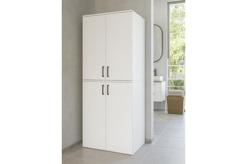 TANİ KAPAKLI ÇAMAŞIR VE KURUTMA MAKİNESİ DOLABI, BEYAZ