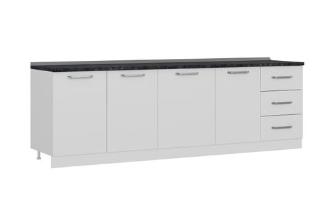 MİNAR 260 CM MUTFAK DOLABI BEYAZ 260-B2-ALT MODÜL