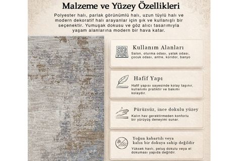 PERUS ANTİBAKTERİYEL DOKUMA HALI, MAVİ 10206 160X230 CM