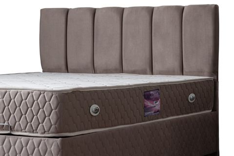 TETRA BAZA BAŞLIK VE YATAK SETİ, GRİ, 120X200