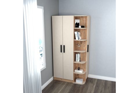 ARNETTİ LUSES GARDIROP, ATLANTİK ÇAM BEJ,  3 KAPAKLI