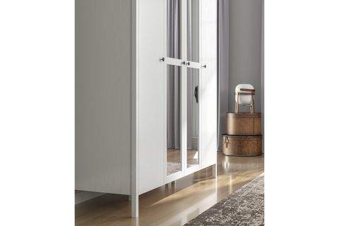 LUMERA GARDIROP, 4 KAPAKLI GİZLİ ÇEKMECELİ AYNALI