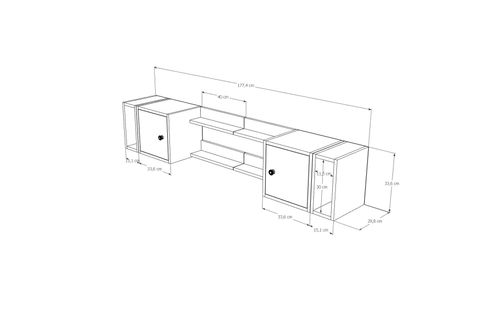 AYDIN KİTAPLIKLI RAF, MST-DVR-1020