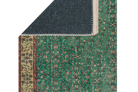 ZÜMRÜT PIRILTISI VİNTAGE DOKUMA TABAN HALI, 400 YNG, 120X180 CM