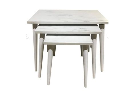 ELYA ZİGON SEHPA, BEYAZ MERMER