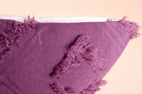 BOHEM DESENLİ PÜSKÜLLÜ PAMUK KIRLENT KILIFI, MOR