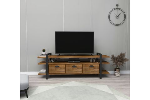 ARNETTİ LUCCA AHŞAP TV SEHPASI, CEVİZ