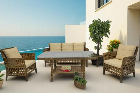PAVİA RATTAN BAHÇE MOBİLYASI, KAHVERENGİ