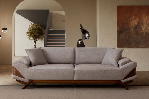 Milano Üçlü Koltuk, Krem