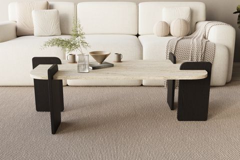 LEAPİRİ ORTA SEHPA MODERN MERMER DESEN SİYAH