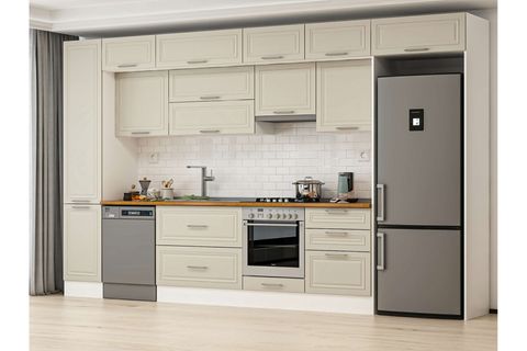 ALVİNKA 395X240 CM KLASİK MEBRAN MUTFAK DOLABI, MBB E90B45S60 1 MEBRAN KUMTAŞI SUNTALAM