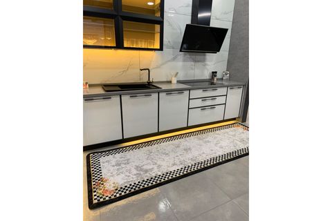 BRİLLANT HALI OWER SAÇAKSIZ LATEKS DERİ TABAN SU GEÇİRMEZ LEKE TUTMAZ MUTFAK HALISI 130X190 SOMON