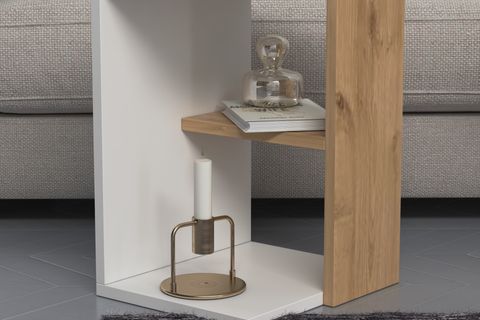 LAGOMOOD BİZAYNİ ZİGON SEHPA, MEŞE BEYAZ