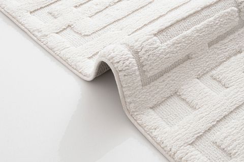 ENJOY BUKLELİ PELUŞ SHAGGY HALI C796B, KREM, 120X170