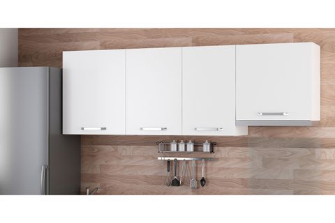 MİNAR 215 CM MUTFAK DOLABI BEYAZ 215-B4-ÜST MODÜL