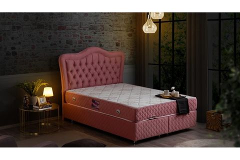 CAMELLİ NEW BAZA BAŞLIK VE YATAK SETİ, PEMBE, 140X190