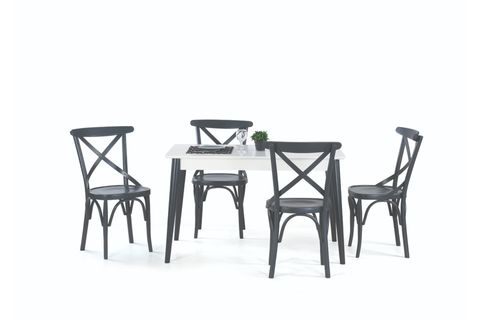 MİLANO MASA VE ÇARPI ÇITALI SANDALYE TAKIMI, DİKDÖRTGEN, 125X80