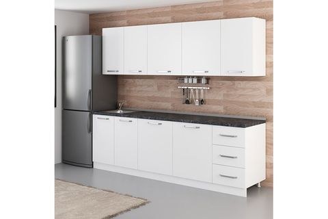 MİNAR LİNA 255 CM MUTFAK DOLABI BEYAZ 255-B1