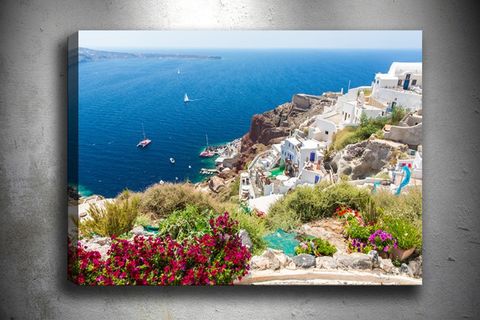 BODRUM MANZARA DEKORATİF KANVAS TABLO, 100X140