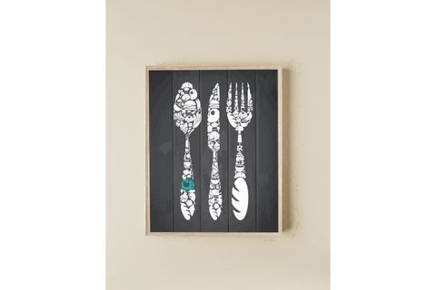 MUNİKA AHŞAP ÇERÇEVELİ ÜÇLÜ MUTFAK TABLO SETİ, 21X30, MNK076