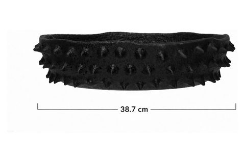 SİYAH EL YAPIMI DİKENLİ TASARIMLI TERRACOTTA KASE