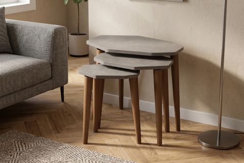 POLİ ZİGON SEHPA, BETON DESEN