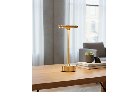 ÖZCAN AYDINLATMA DUMBBELL TAŞINABİLİR MASA LAMBASI SARI, 3016-03