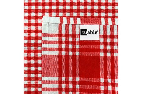 TUABLE PÖTİ KARELİ KIRMIZI TEKLİ KURULAMA BEZİ, 45X70CM