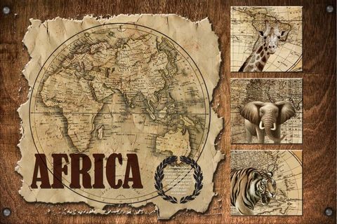 AFRICA DEKORATİF DEV BOYUT CANVAS TABLO 100X150 CM