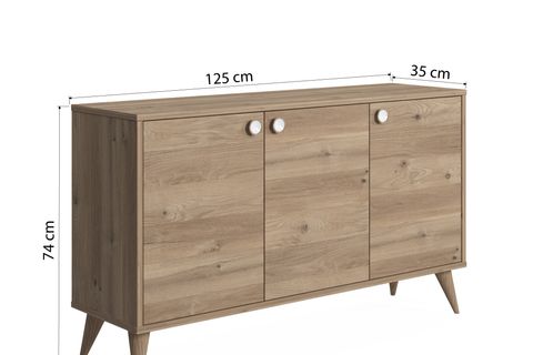 RUUM STORE BY DOĞTAŞ VEGA ÜÇ KAPAKLI GENİŞ KONSOL DOLAP MEŞE