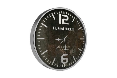 METAL ÇERÇEVELİ BLACK SİLVER WALL PARILTILI SAAT 38 CM
