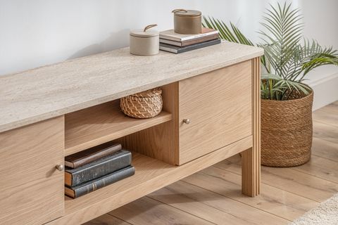 HAVEN TV SEHPASI, MEŞE TRAVERTEN, 140 CM