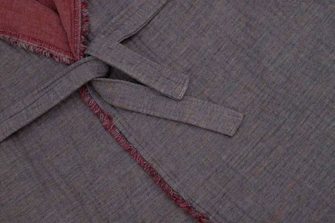 ECOCOTTON MUNA ERKEK BORNOZ, PAMUK INJECT, BORDO ANTRASİT, XXL