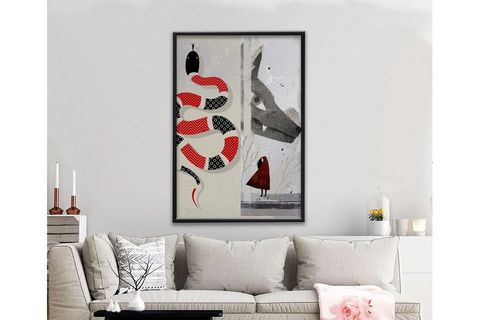 AHŞAP TRAVERTEN KAPLANMIŞ DOKULU KIRMIZILI