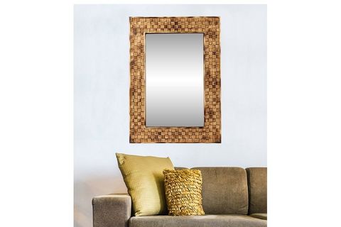 DFN WOOD DEKORATİF DUVAR AYNASI, AHŞAP, 150X70