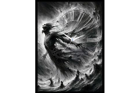 FRANK RAY ÇERÇEVELİ DUVAR SAATİ, 50X70