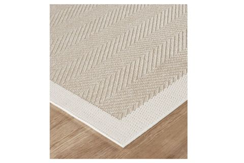 KOLAY TEMİZLENEN YIKANABİLİR BORDÜRLÜ SİSAL HALI, 80X150, KREM