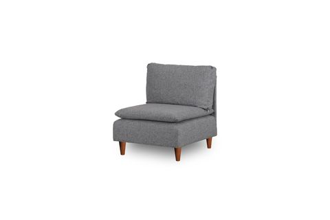 PAFU LUNGO KETEN TEKLİ KOLSUZ MODÜL, GRİ
