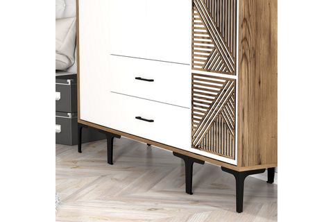 KUMSAL 4 KAPILI STP GARDIROP, LİDYA BEYAZ
